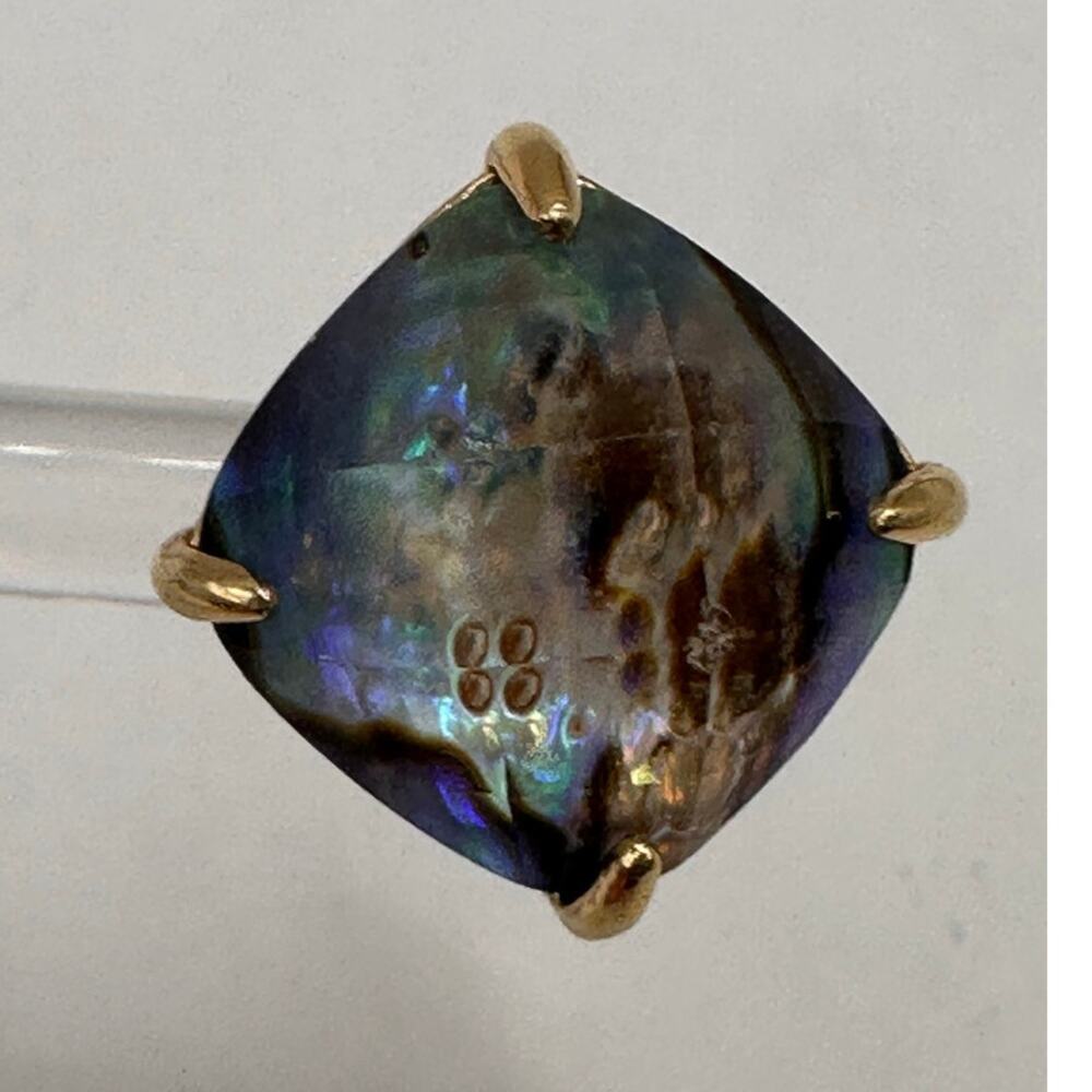 Kate Spade Abalone Earring Designer Stud Oversized Square Preppy Jewelry